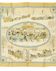 HERMES Carre 90 "Bull & Mouth" Mail Coach Silk Scarf