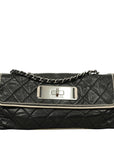 CHANEL 2008–2009 2.55 Chain Matelassé Bicolor Shoulder Bag