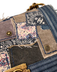 CHANEL Coco Mark Patchwork Denim Shoulder Bag