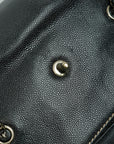 CHANEL 2002–2003 Chain Caviar Leather Shoulder Bag