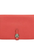 HERMES Dogon GM Taurillon Clemence Wallet