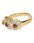K18 Natural Ruby 0.60ct Diamond 0.83ct Ring