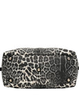 YVES SAINT LAURENT Bubble Quilted Leopard Print Bowling Bag 30 Handbag