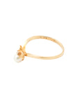 TASAKI Ribbon Pearl with Diamond Side Stones Ring
