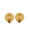 CHANEL 2001 Button Round Earring