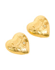 GIVENCHY Rhinestone Heart Earrings