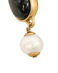 Vintage-Style Stone Earrings(Gold-Plated Brass)