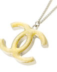 CHANEL Coco Mark Square Rhinestone Reversible Necklace