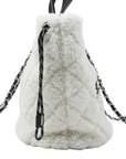 CHANEL Coco Neige Matelassé Drawstring Handbag/Shoulder Bag 2Way