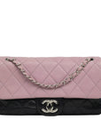 CHANEL 2008–2009 Matelassé Bicolor Chain Shoulder Bag