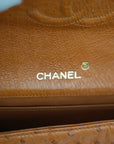 CHANEL 2000–2002 Coco Mark Chain Ostrich Shoulder Bag