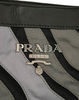 PRADA Nylon Patchwork Plastic Chain Tote Bag