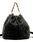 CHANEL 1994–1996 Drawstring Style Caviar Leather Backpack / Handbag