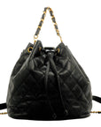 CHANEL 1994–1996 Drawstring Style Caviar Leather Backpack / Handbag