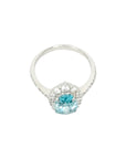PT900 Zircon 3.04ct Diamond 0.54ct Ring
