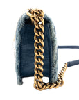CHANEL Coco Mark Patchwork Denim Shoulder Bag
