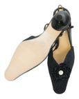 CHANEL Camellia Slingback Sandals