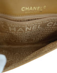 CHANEL 2003-2004 Embossed Logo Chain Double-Front Flap Shoulder Bag
