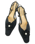CHANEL Camellia Slingback Sandals