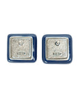 CHANEL Rhinestone Coco Mark Earrings