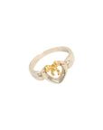 TIFFANY & CO. SV925 K18YG Open Heart Ribbon Ring