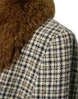 BURBERRY Eco-Fur Tweed Outerwear