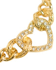 CHRISTIAN DIOR Heart Rhinestone Necklace