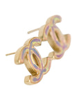 CHANEL Coco Mark Rainbow Color Earrings