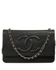 CHANEL Coco Mark Caviar Skin Shoulder Bag