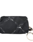 CHANEL Nylon Coin Case with Key Ring