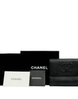 CHANEL 2003–2004 Caviar Leather Tri-Fold Wallet