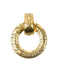 CHANEL Logo Circle Earrings