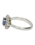 PT900 Sapphire 0.93ct Diamond 0.20ct Ring