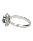 PT900 Sapphire 0.93ct Diamond 0.20ct Ring