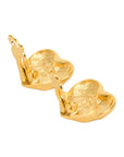 GIVENCHY Rhinestone Heart Earrings