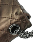 CHANEL 2008-2009 2.55 Matelassé Chain Double Flap Shoulder Bag with Pouch