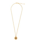 Vintage-Style Round Flower Motif Rhinestone Necklace