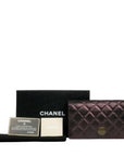 CHANEL Matelassé Tweed Bi-fold Long Wallet