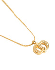 CHRISTIAN DIOR CD Logo Rhinestone Necklace