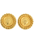 CHANEL Coin Motif Earrings