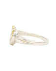 TIFFANY & CO. SV925 K18YG Open Heart Ribbon Ring