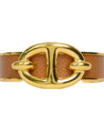 HERMES Chaine d'Ancre Leather Bangle