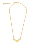 CHRISTIAN DIOR V-Shaped Rhinestone Necklace