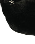 CHANEL 2002–2003 Fur Coco Mark Chain Shoulder Bag