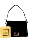 FENDI Corduroy Mamma Baguette Shoulder Bag