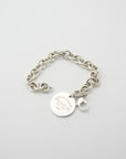 TIFFANY & CO. Returnt to Tiffany Round Tag Bracelet Silver 34.9g