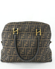 FENDI With Zucca Pattern Nylon Canvas HandBag