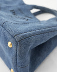 PRADA Canvas Denim Tote Bag/Handbag