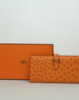 HERMES Ostrich Birkin Long Wallet