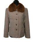 BURBERRY Eco-Fur Tweed Outerwear